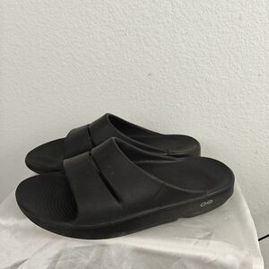 OOFOS Men's Black Slide Sandals